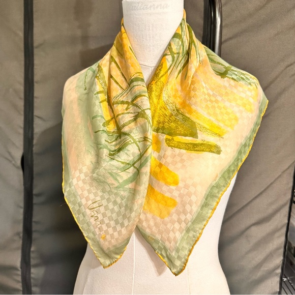 Scarves By Vera Neumann Japan Silk Lightweight Vintage Scarfs Sailboat Trees - Picture 2 of 8